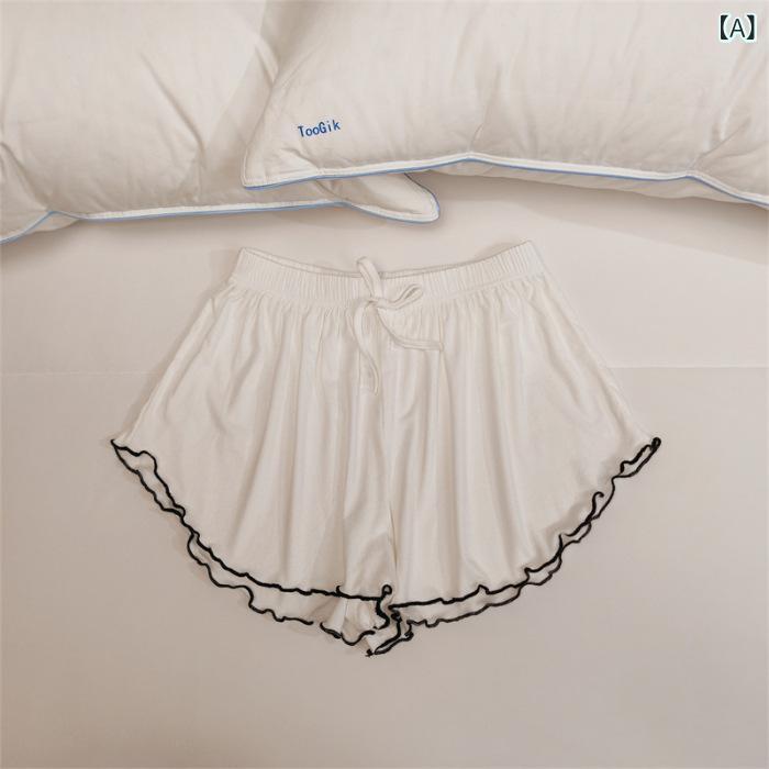 ショートパンツ レディース ルームウェア モダール コットン混 パジャマ ボトムス 部屋着 短パン 夏用 ストレッチ 通気性抜群 ゆったりサイズ 快適履き心地 おうち時間 リラックスウエア