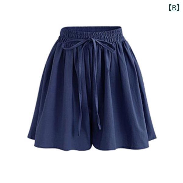 mandarinoのショートパンツ レディース ワイドパンツ ゆったり ウエストゴム 涼感素材 夏物 ボトムス ズボン 大きいサイズ 動きやすい 体型カバー 楽ちん ルームウェア 部屋着 散歩 ショーツ 旅行 アウトドア｜アングル2