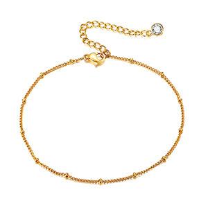 Anklets - アンクレット レディース サージカルステンレス 丸玉 ビーズ シンプル 夏 おしゃれ 華奢 重ね付け ステンレスアクセサリー 足元 演出 軽量 錆びにくい 付けっぱなし可能 デイリー アクセサリー