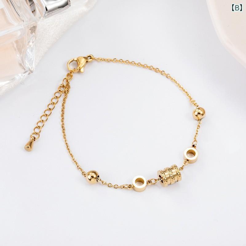 mandarinoのブレスレット レディース チタン サージカルステンレス チェーン 華奢 シンプル アクセサリー 手首のアクセント 腕飾り プレゼント ギフト 錆びにくい つけっぱなしOK 軽量設計｜アングル2