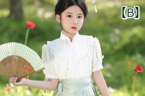 スカート 子供服 キッズ 女の子 セットアップ 漢服風 チャイナ風 上下セット 半袖 ...