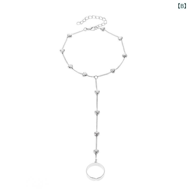 mandarinoのブレスレット レディース アクセサリー チェーン パール 重ね付け風 多層 かわいい おしゃれ 手元を華やかに演出 調整可能 腕輪 シンプル ジュエリー ギフト 重ね付けしやすい｜アングル2