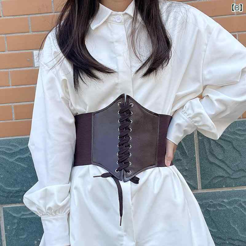 コルセット レディース ウエストニッパー ビスチェ ベルト ゴム サポート 補正下着 ドレス用 シャツ ワンピース 重ね着 太ベルト 伸縮素材 くびれ 調整可能 ウエストシェイプ フィット感 formira88-10699461 mandarino サンプル画像2