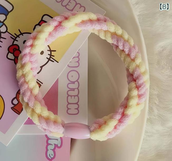mandarinoのヘアゴム レディース ヘアアクセサリー 髪留め 弾力性 伸縮性 編み込み シュシュ セット シンプル ポニーテール まとめ髪 カジュアル 普段使い お団子 ヘアアレンジ 髪飾り 髪ゴム 大人 かわいい 柔らかい ヘアアクセサリー｜アングル2