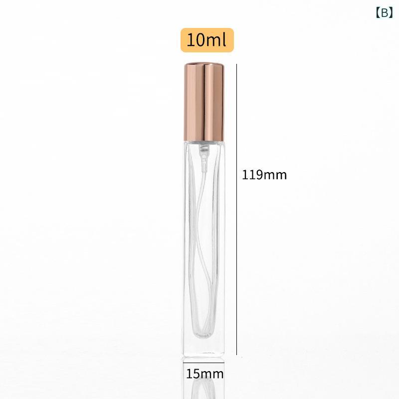 香水瓶 ガラス 透明 10ml スプレーボトル 詰め替え容器 小型 携帯用 旅行用 スプレ...