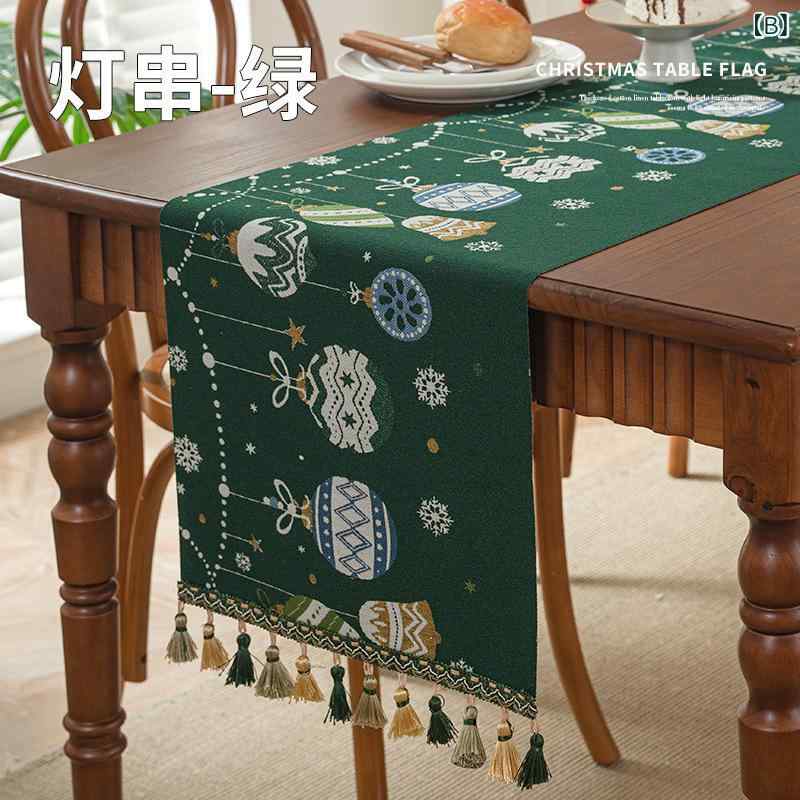 テーブルランナー クリスマス飾り デコレーショントナカイ北欧レッド テーブルクロ...