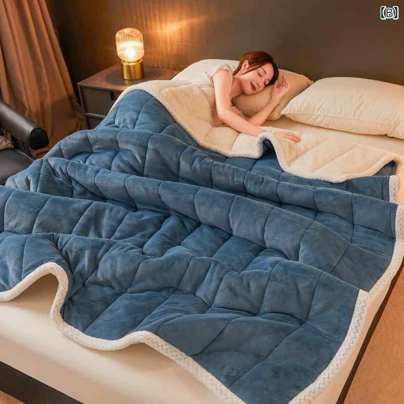 ブランケット 男女兼用 多層構造 パイピング仕様 ステッチ加工 無地 シンプルベー...