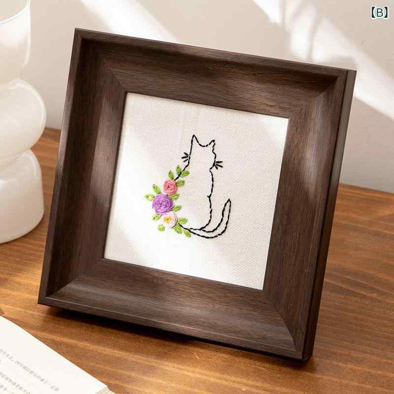 mandarinoの刺繍キット セット フォトフレーム 額縁 インテリア壁掛け卓上飾り誕生日プレゼントギフト贈り物お祝いシンプルナチュラルベーシックスタンダード定番カジュアル室内装飾｜アングル2