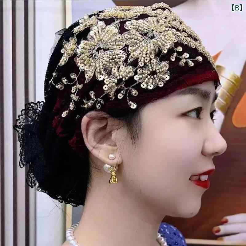 ターバン レディース レース花柄室内帽子 ミセスシニアケア帽子 婦人帽子ヘアバンド髪飾り ファッション小物ファッション雑貨 カジュアルナチュラルスタンダードシンプルベーシック定番 formira88-10791536 mandarino サンプル画像2
