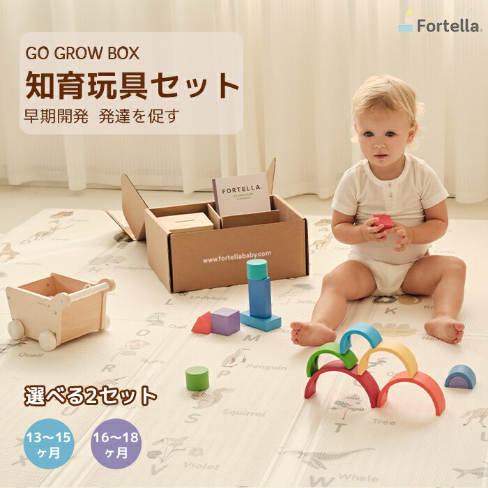 ＜8日23:59迄1500円OFF＞Go Grow Box 1～2歳 おもちゃセット 知育玩具 モンテッソーリ ベビー こども 子供 クレヨン 木琴 アーチレインボー スタッキングゲーム レインボータワー ハーモニカ アニマルフィギュア プレゼント ギフト 出産祝い 入園祝い