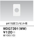 WDG7391(WW) 【東芝】 41パイ丸形コンセント用プレート