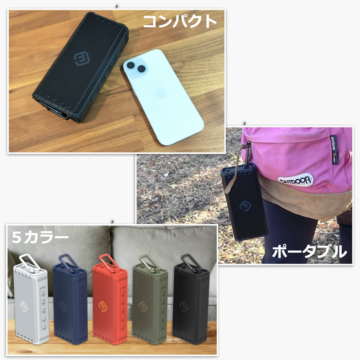 【楽天1位 W受賞】 Bluetooth スピーカー 防水 高音質 大音量 ブルートゥース お風呂 SDカード IPX7 iPhone microsd ワイヤレス ポータブル おしゃれ ランダム再生 ハンズフリー アウトドア TV スマホ 手元 TWS プレゼント ギフト 誕生日 父の日 実用的 40s HW2 forties-10000106 フォーティーズ 公式 楽天市場店 サンプル画像3