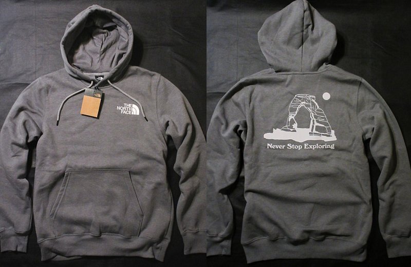 本物正規 ノースフェイス スウェット パーカー PLACES WE LOVE HOODIE■グレー /MEDIUM GREY■新品 アメリカ限定 DYY 裏地起毛 The North Face