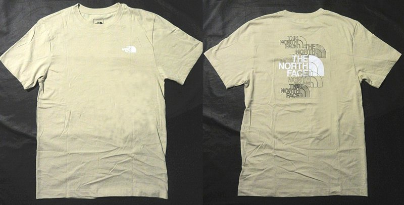 本物正規◆ノースフェイス◆Tシャツ■EVO MULTI TYPES■GRAVEL■ベージュ■マルチ■新品■アメリカ限定■X41■ The North Face メンズ 半袖