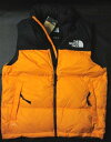 本物正規◆ノースフェイス◆ダウン ベスト ビッグロゴ 1996RETRO NUPTSE オレンジ/黒■CONE ORANGE■700FILL ■新品/アメリカ限定/78M メンズ The North Face