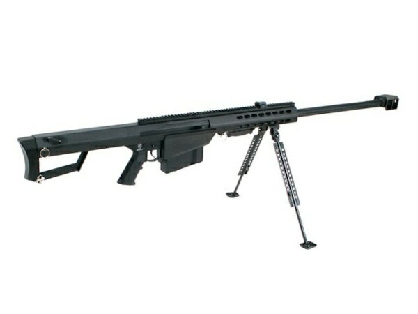 【お買い物マラソン POINT5倍付与!】SNOW WOLF 海外製エアコッキングガン本体 バレット M82A1 BARRET ライセンス刻印 エアコッキングライフル スナイパーライフル エアガン 18歳以上 サバゲー 銃 50口径 (SW-024A-BK)