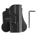 【お買い物マラソン POINT5倍付与!】Amomax Glock エアソフトホルスター 右用・パドル/Black (G26/27/33)（am-g27g2）