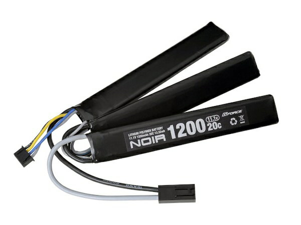 G-FORCE ：NG-FORCE ：Noir LiPoバッテリー 11.1V1200mA 20C カスタムガン用サドルパック GFG905