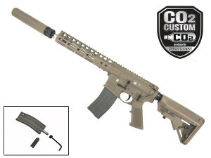 【CO2カスタム完成品】A-PLUS Noveske N4 + SANDMAN-K QDサプレッサー ガスブローバック エアガン 18歳以上 サバゲー 銃 FORTRESS フォートレス VFC ノベスケ VFC GBB