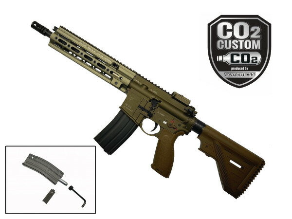 【お買い物マラソン POINT5倍付与 】【CO2カスタム完成品】VFC HK416A5 TAN 外装カスタム Geissele SMR 10.5タイプ ガスブローバック エアガン 18歳以上 サバゲー 銃 FORTRESS フォートレス GBB