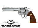 新製品予約 8月上旬頃 タナカワークス モデルガン本体 コルトパイソン 357マグナム 6インチ Rモデル ステンレスフィニッシュ