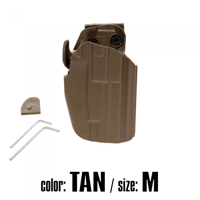 LAYLAX・GARUDA(ガルーダ) 装備品 TAN/Mサイズ マルチフィットコンパクトホルスター MULTI FIT COMPACT HOLSTER ライラクス Safariland 579 GLS