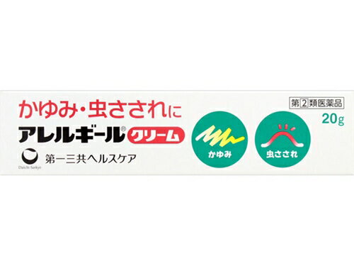 【重要】※必ずお読みください 封筒での発送となります。 他商品との同梱は不可となります。また、当店から発送後の商品の紛失・破損などのトラブルにつきましては一切の責任を負いかねます。 発送後のご注文キャンセルにつきましては、理由の如何を問わずお断り致します。 代引き決済には対応不可です。 ポスト投函となりますので日付け指定はできません。 日付け指定を選択した場合は無効となりますので ご了承ください 予めご理解・ご了承の上、ご注文をお願い致します。 ******************************************* 商品の特徴 1.虫さされなどのかゆみに、早く、すぐれた効果のあるかゆみ止めクリームです。 2.局所麻酔剤 塩酸リドカインをはじめ、消炎・鎮痒作用のある副腎皮質ホルモン剤 プレドニゾロン酢酸エステル、抗ヒスタミン剤 クロルフェニラミンマレイン酸塩、 殺菌剤 クロルヘキシジン塩酸塩などの成分を配合しています。 3.虫さされのみならず、はげしいかゆみや炎症を伴う皮膚症状にすぐれた効果が期待できます。 4.バニシングタイプのクリームですから、塗布したあと、ベタつかず、皮膚によく浸透し、使用感もさわやかです。 ●使用上の注意 ■■してはいけないこと■■ (守らないと現在の症状が悪化したり、副作用が起こりやすくなります) 1.次の人は使用しないで下さい。 本剤又は本剤の成分、クロルヘキシジンによりアレルギー症状を起こしたことがある人 2.次の部位には使用しないで下さい。 (1)水痘(水ぼうそう)、みずむし・たむし等又は化膿している患部 (2)目の周囲、粘膜等 3.顔面には、広範囲に使用しないで下さい。 4.長期連用しないで下さい。 ■■相談すること■■ 1.次の人は使用前に医師、薬剤師又は登録販売者に相談して下さい。 (1)医師の治療を受けている人 (2)妊婦又は妊娠していると思われる人 (3)薬などによりアレルギー症状を起こしたことがある人 (4)患部が広範囲の人 (5)湿潤やただれのひどい人 2.使用後、次の症状があらわれた場合は副作用の可能性がありますので、直ちに使 用を中止し、この文書を持って医師、薬剤師又は登録販売者に相談して下さい。 関係部位・・・症状 皮膚・・・発疹・発赤、かゆみ、はれ 皮膚(患部)・・・みずむし・たむし等の白癬、にきび、化膿症状、 持続的な刺激感 まれに下記の重篤な症状が起こることがあります。 その場合は直ちに医師の診療を受けて下さい。 症状の名称・・・症状 ショック(アナフィラキシー)・・・使用後すぐに、皮膚のかゆみ、じんましん、 声のかすれ、くしゃみ、のどのかゆみ、息苦しさ、動悸、意識の混濁等があらわれる。 3.5~6日間使用しても症状がよくならない場合は使用を中止し、この文書を持って 医師、薬剤師又は登録販売者に相談して下さい。 ●効能・効果 かゆみ、虫さされ、あせも、じんましん、かぶれ、しもやけ、かみそりまけ、湿疹、皮膚炎 ●用法・用量 1日1~数回、適量を患部に塗布して下さい。 (1)使用法を厳守して下さい。 (2)小児に使用させる場合には、保護者の指導監督のもとに使用させて下さい。 (3)目に入らないように注意して下さい。万一、目に入った場合には、すぐに水又 はぬるま湯で洗って下さい。なお、症状が重い場合には、眼科医の診療を受けて下さい。 (4)外用にのみ使用して下さい。 ●成分・分量 本剤は、特異な芳香があるほとんど白色の製剤で、100g中に次の成分を含有しています。 成分・・・分量・・・作用 塩酸リドカイン・・・3g・・・かゆみ・痛みをすみやかにしずめます。 クロルフェニラミンマレイン酸塩・・・1g・・・かゆみをしずめます。 プレドニゾロン酢酸エステル・・・0.125g・・・かゆみ・炎症をやわらげます。 クロルヘキシジン塩酸塩・・・0.2g・・・かき傷などの化膿を防ぎます。 サリチル酸メチル・・・2g・・・熱をとり、痛みをしずめます。 l-メントール・・・0.5g・・・かゆみをしずめます。 d-カンフル・・・0.5g・・・痛み・かゆみをしずめます。 添加物:流動パラフィン、ミリスチン酸イソプロピル、ステアリン酸、セタノール、 グリセリン脂肪酸エステル、ステアリン酸ポリオキシル、パラベン、 プロピレングリコール、エデト酸Na ●保管及び取扱いの注意 (1)直射日光の当たらない涼しい所に密栓して保管して下さい。 (2)小児の手の届かない所に保管して下さい。 (3)他の容器に入れ替えないで下さい。(誤用の原因になったり品質が変わります) (4)表示の使用期限を過ぎた製品は使用しないで下さい。 商品区分 指定第二類医薬品 使用期限 使用期限：使用期限まで100日以上あるものをお送りします 文責者 森田雄喜　医薬品登録販売者 広告文責 株式会社メディール お問い合わせ先 第一三共ヘルスケア株式会社 お客様相談室 〒103-8234 東京都中央区日本橋3-14-10 0120-337-336 9:00~17:00(土、日、祝日を除く) 指定第二類医薬品 その副作用等により日常生活に支障を来す程度の健康被害が生ずるおそれがある医薬品 （第1類医薬品を除く）であって厚生労働大臣が指定するもの。 第二類医薬品のうち、特別の注意を要するものとして厚生労働大臣が特に指定するもの。「アレルギールクリーム」は、虫さされなどのかゆみに、早く、すぐれた効果のあるかゆみ止めクリームです。【医薬品販売に関する記載事項】（必須記載事項）はこちら