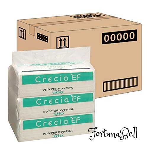 ケース販売 クレシア EFハンドタオル ソフトタイプ 2枚重ね 200組(400枚) x 30パック
