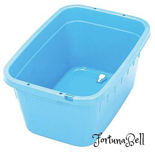 新輝合成 トンボ 角型 タライ 水抜き栓付き ホース穴付き 60型 62リットル ブルー 幅66*奥行47*高さ33c..