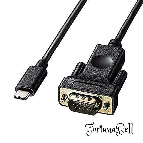 サイズ：2m サンワサプライ Type-C-VGA変換ケーブル(USB Type-Cコネクタ オス-ミニD-sub15pinオス) 2m ブラック KC-ALCV20