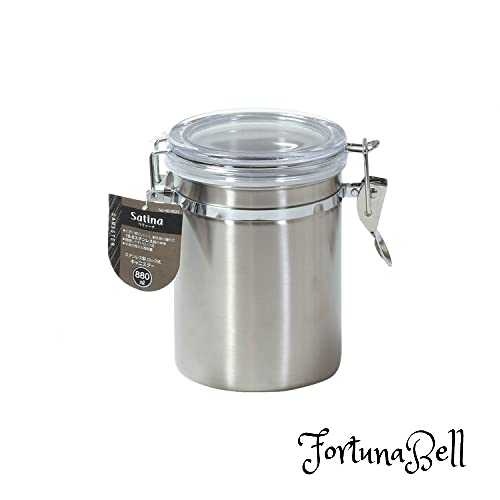 パール金属 保存容器 キャニスター 瓶 880ml 18-8 ステンレス製 ロック式 透明蓋 コーヒー豆 サティーナ HB-6533