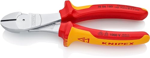 :ドイツ*欧州規格EN60900適合品で1000V絶縁仕様です。*ジョイント部は鍛造軸カシメを採用し耐久性に優れています。*ピアノ線を含む様々なワイヤの切断に適しています。*最適な刃の位置と角度・てこの原理を最大限発揮するデザイン・人間工学に基づいたハンドル形状-この3つの利点により、少ない力で高い切断能力を発揮します。*入念な焼入れ処理が施された刃の硬度は約HRC64です。*全長(mm):180*切断能力(mm)ピアノ線:φ2.2*切断能力(mm)中硬線:φ3.8*切断能力(mm)硬線:φ2.7*質量(g):280*ハンドル:コンフォートタイプ*オイル焼き入れ焼き戻し処理済みクロームバナジウム電気鋼*スチールワイヤーやワイヤーロープの切断はできません。