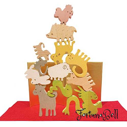 [MIND BLOCKS]ココロの積み木 十二支 金屏風と赤い毛氈付き