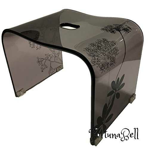 色：ブラウン センコー サリナ 2 バスチェア 風呂いす 高さ約 25cm ブラウン 透明クリア地にプランツ柄..