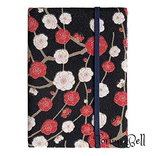 色：しだれ梅 黒 サイズ：サイズ：約W11.5 D16 H1.5 [大西賢製販] Abeille お薬手帳カードケース