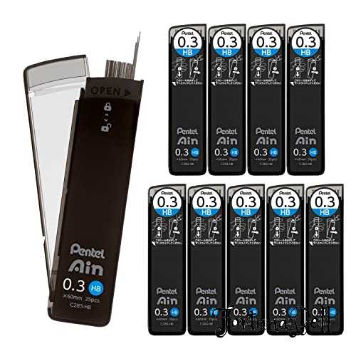 サイズ：10個 ぺんてる シャープ芯 ぺんてるアイン 0.3mm HB 10個 C283-HB
