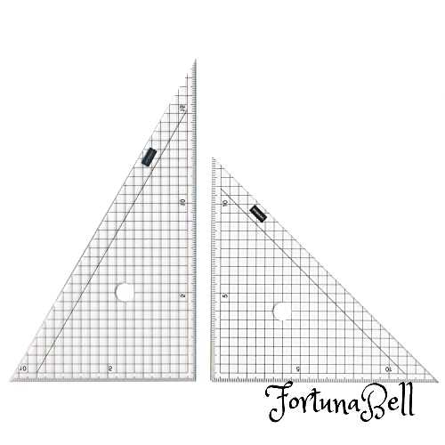 ウチダ製図器(Uchidaseizuki) 三角定規 13*18*0.2cm 方眼 7-470-0002