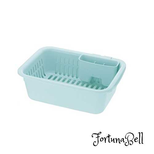 リッチェル 水切り ミントブルー シェリー 水切りセット M 箸立ポケット付 抗菌加工