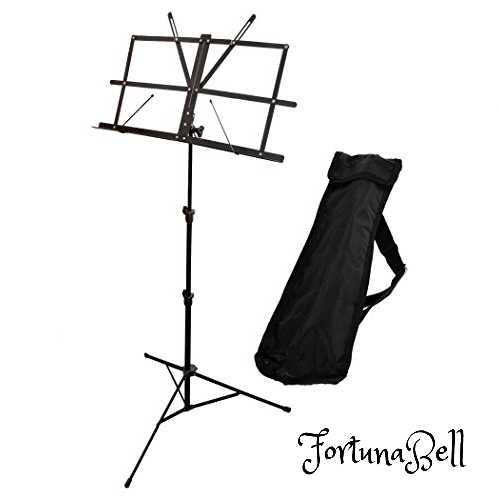 色：ブラック サイズ：1本 KC キョーリツ 譜面台 軽量スチール製 折りたたみ式 MS-200J/BK ブラック (ソフトケース付属)