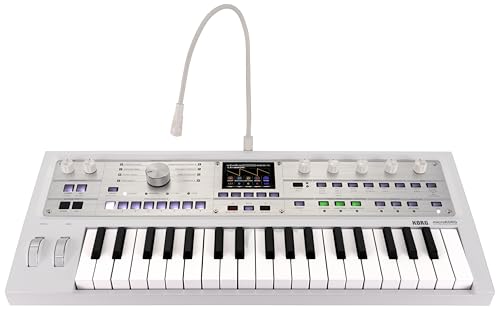 KORG(コルグ) シンセサイザー microKORG 2 限定カラー/アナログモデリング/ボコーダー/コンパクト/カラー・ディスプレイ/電池駆動可/37鍵 メタリック・ホワイト MK-2 MWH