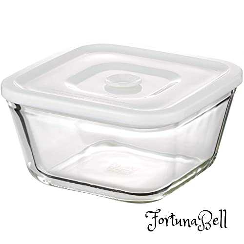 サイズ：02) L 700ml iwaki(イワキ) 耐熱ガラス 密閉容器 ホワイト 深型 L 幅15.5*奥行15.5*高さ8.0cm 700ml C3247HMMPW