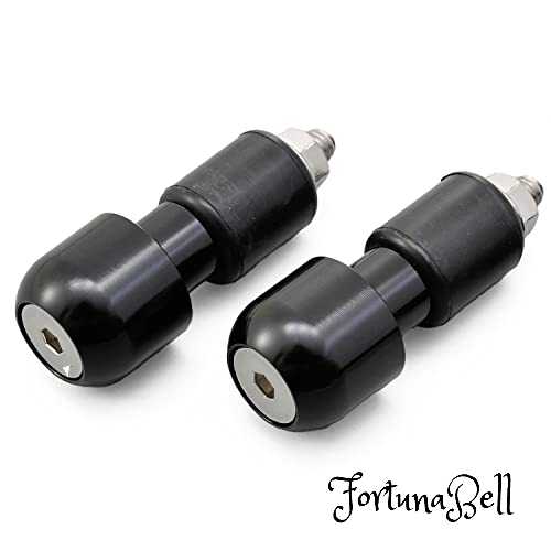 色：ブラック デイトナ(Daytona) アルミビレット バイク用 バーエンド 汎用 内径φ14-19 ラウンドタイプ ブラック 67809