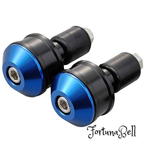 色：ブルー デイトナ(Daytona) アルミビレット バイク用 バーエンド 汎用 内径φ14-19 ヘビーウエイトバ..