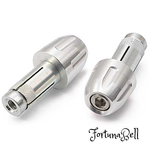 色：シルバー デイトナ(Daytona) アルミビレット バイク用 バーエンド 汎用 内径φ14-19 スピンナータイプ シルバー 99979