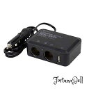 メルテック(meltec) 車載用 DCDCコンバーター デコデコ 2way(USB&アクセサリーソケット) DC24V ソケット2口3A・USB1口500mA アクセサリーソケットタイプ Meltec E-103