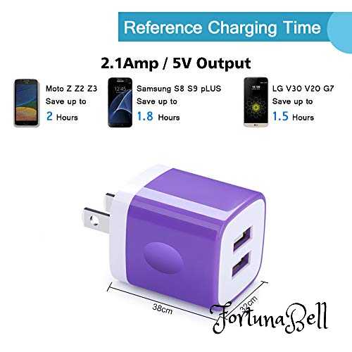 色：パープル USB充電器 2ポート USBコンセント1個 Type C 充電ケーブル1.8M*1本 Hootek 2.1A急速充電器 ACアダプター Type C 充電器 USB電源アダプター タイプc 充電ケーブル AC充電器 アイフォン充電器