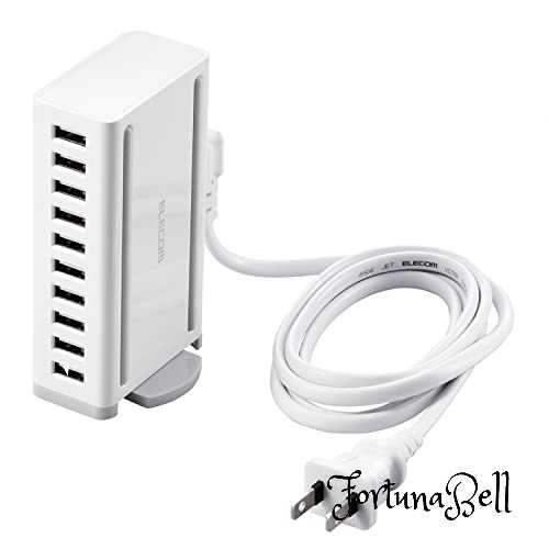 色:USB-A×10 / ホワイト エレコム USB充電器 60W (合計最大出力) USB-A*10 iPhone / Android / 各種タブレット 対応 ACケーブル付属 1.5m EC-ACD04WH 色:USB-A×10 / ホワイト エレコム USB充電器 60W (合計最大出力) USB-A*10 iPhone / Android / 各種タブレット 対応 ACケーブル付属 1.5m EC-ACD04WH