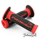 色:ブラック/レッド デイトナ(Daytona) PROGRIP(プログリップ) バイク用 グリップ ハンドル径φ22.2用 125mm 耐振ゲル エンド貫通 732タイプ ブラック/レッド 98095