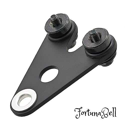 デイトナ(Daytona) バイク用 メーターステー 取付幅33mm(VELONAΦ48用) 取付M10/M8 防振ラバー スチール製 センター/曲げなし ブラック 40332