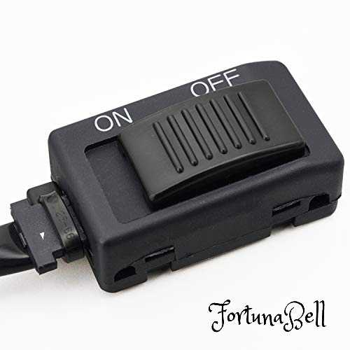 色：ブラック デイトナ(Daytona) バイク用 スイッチ 両面テープ貼り付け 100W対応 ハーネス長800mm フ..